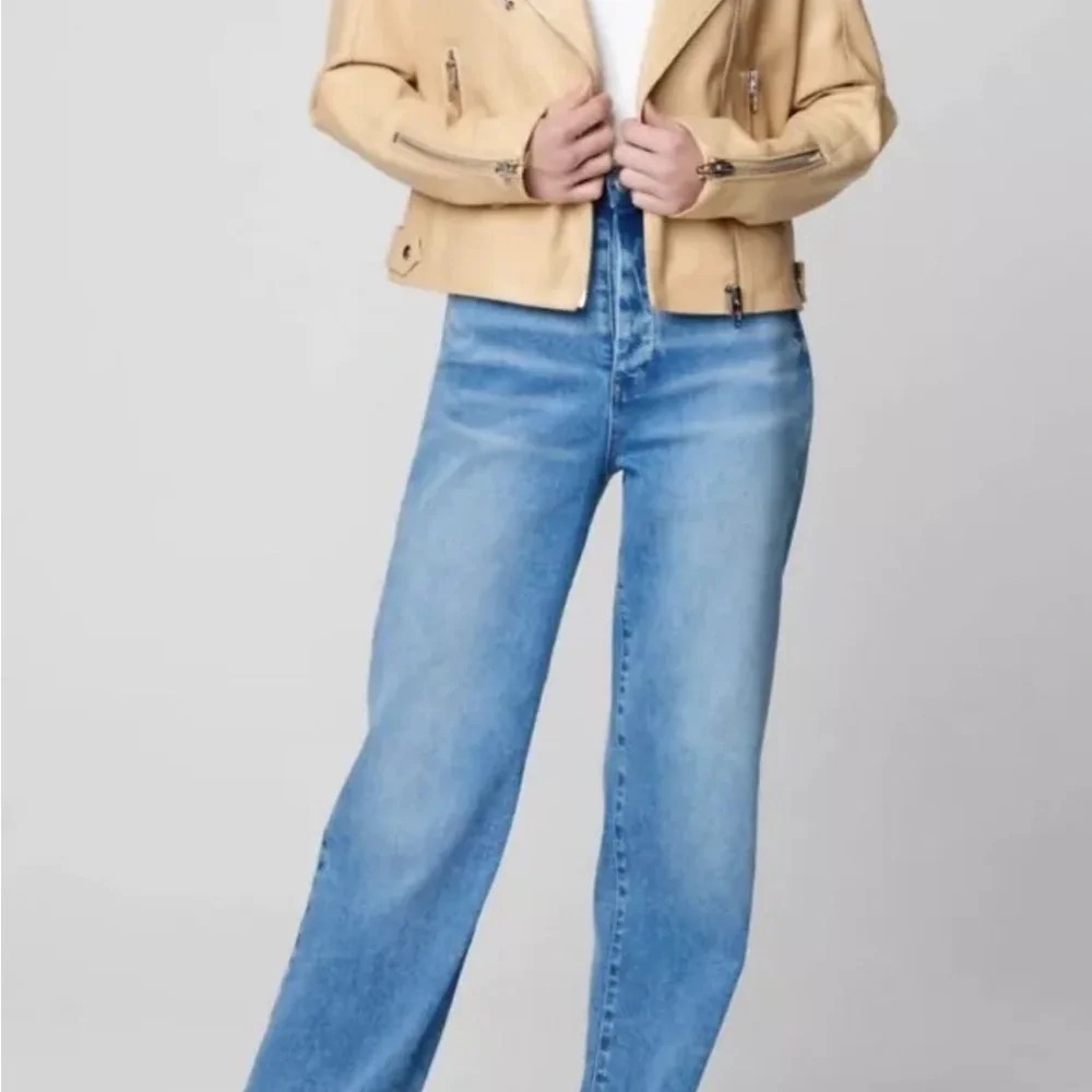 NWT Blank NYC Moto Semi-Fit Jacket In Head To Toe Tan XS - Picture 2 of 14